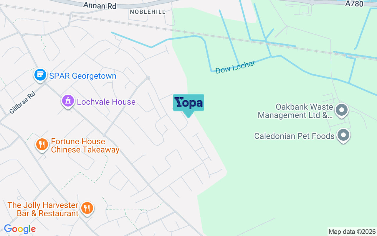 Map showing the location of DG1 4SF