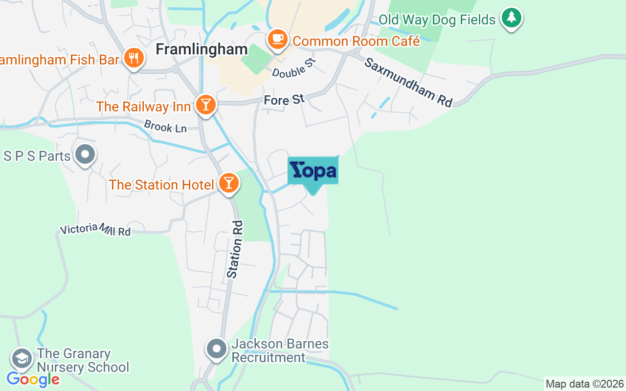 Map showing the location of IP13 9LB