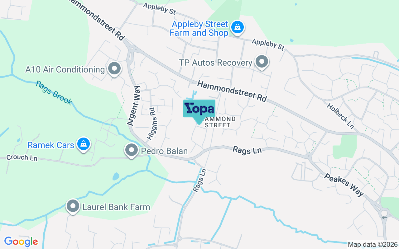Map showing the location of EN7 6US