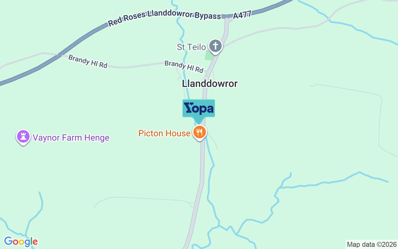 Map showing the location of SA33 4HJ
