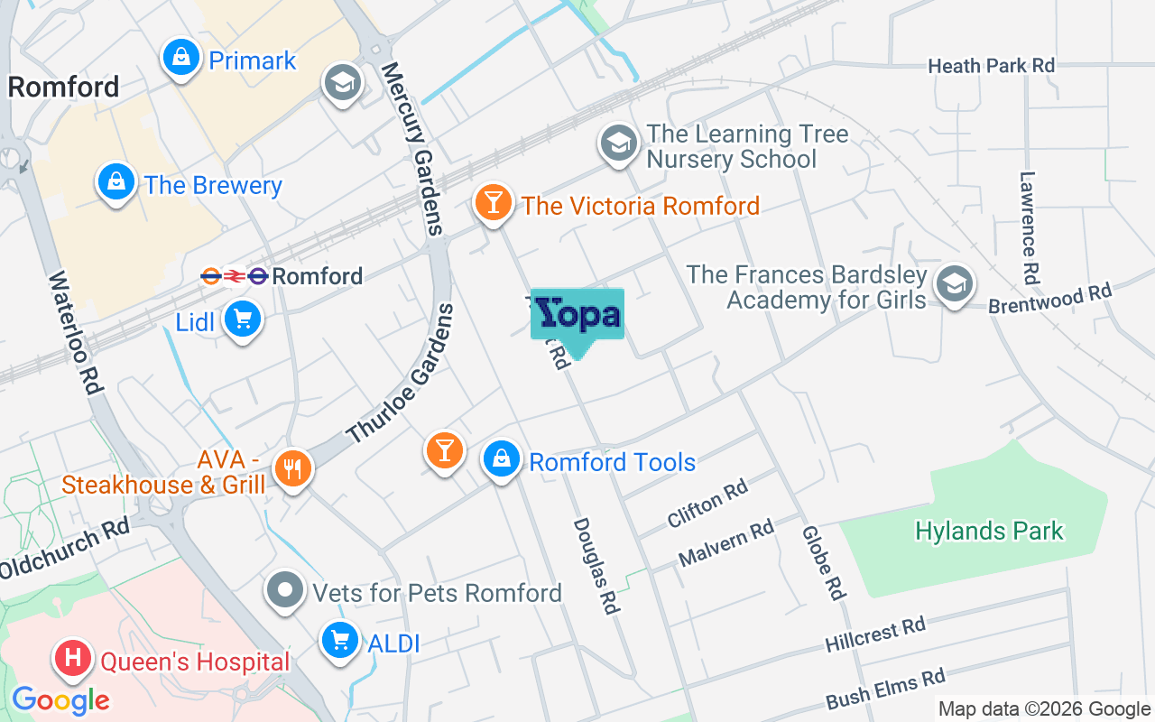 Map showing the location of RM1 2PS