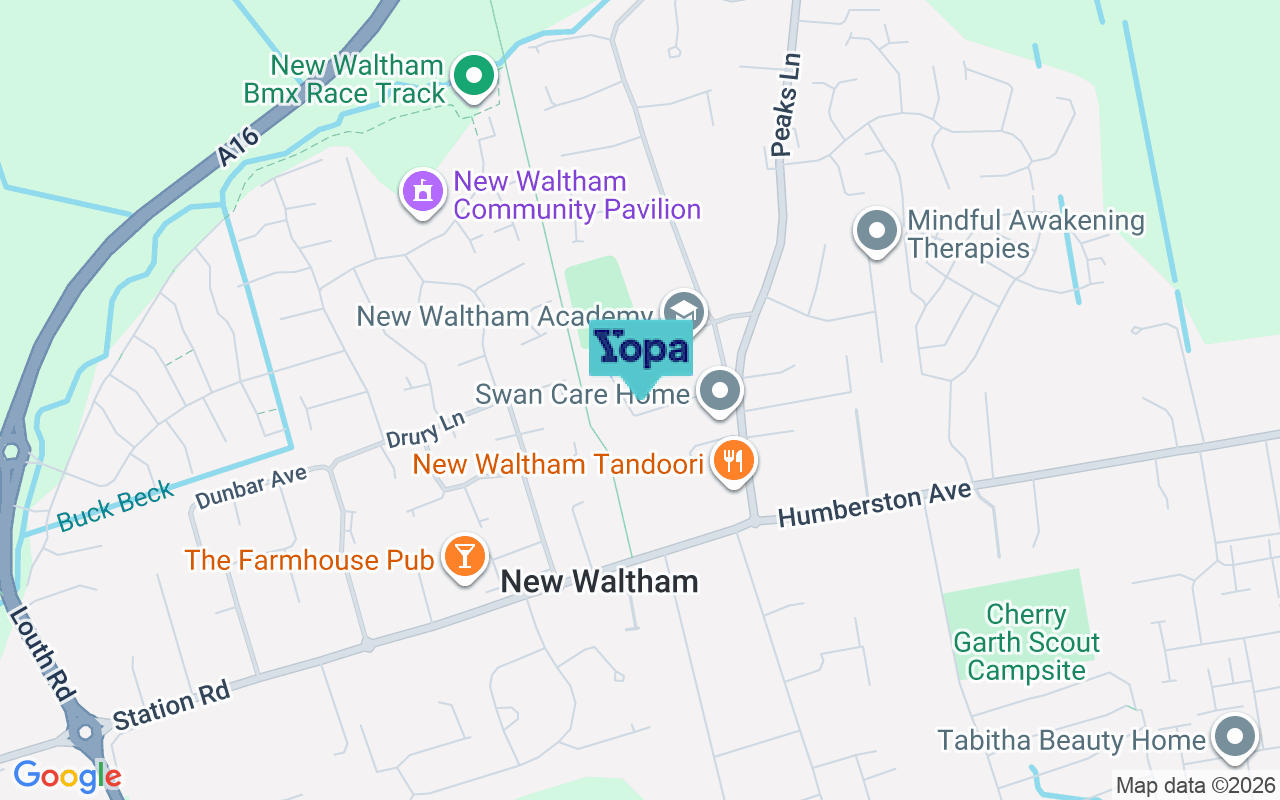 Map showing the location of DN36 4QN