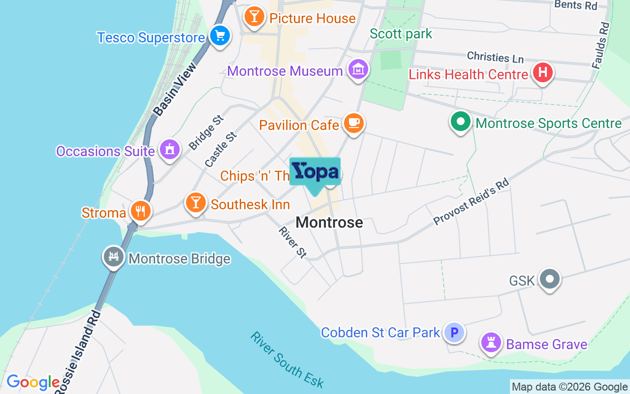 Map showing the location of DD10 8BN