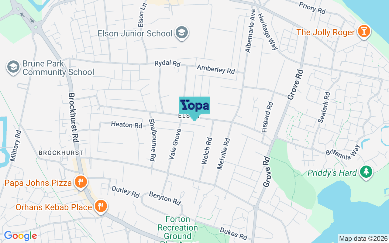 Map showing the location of PO12 4EE