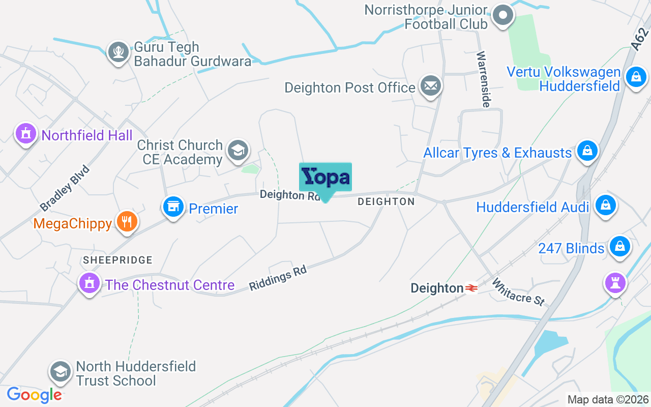 Map showing the location of HD2 1JT