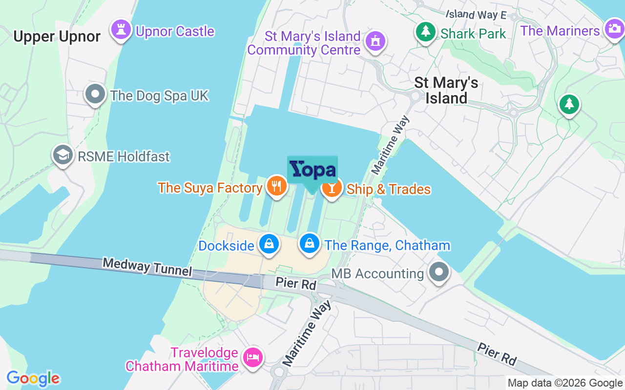 Map showing the location of ME4 4ZH