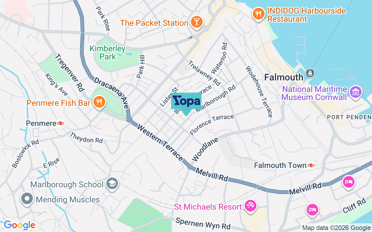 Map showing the location of TR11 3LL