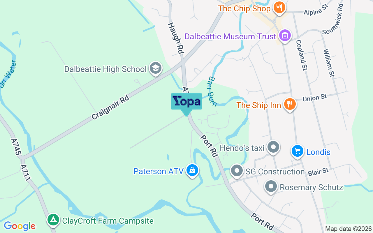 Map showing the location of DG5 4AZ