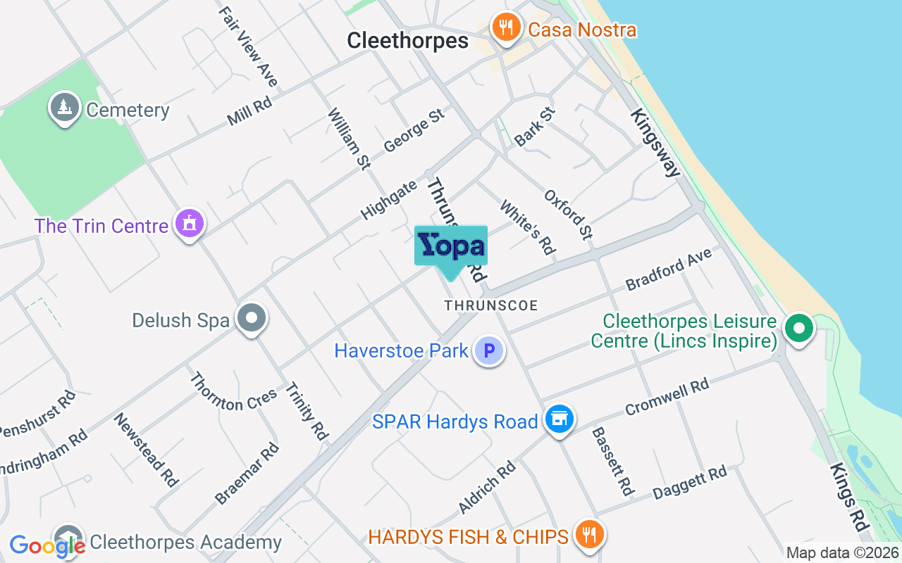 Map showing the location of DN35 8TG