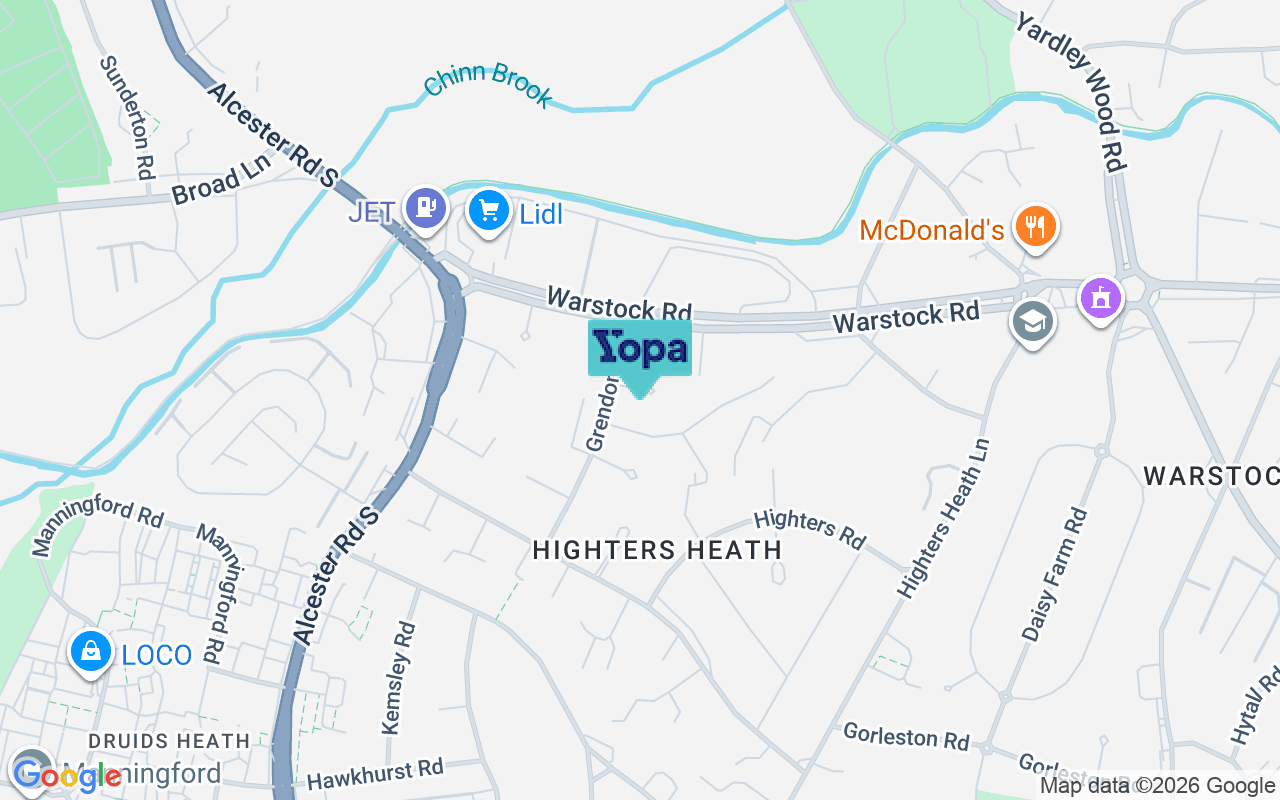 Map showing the location of B14 4RD