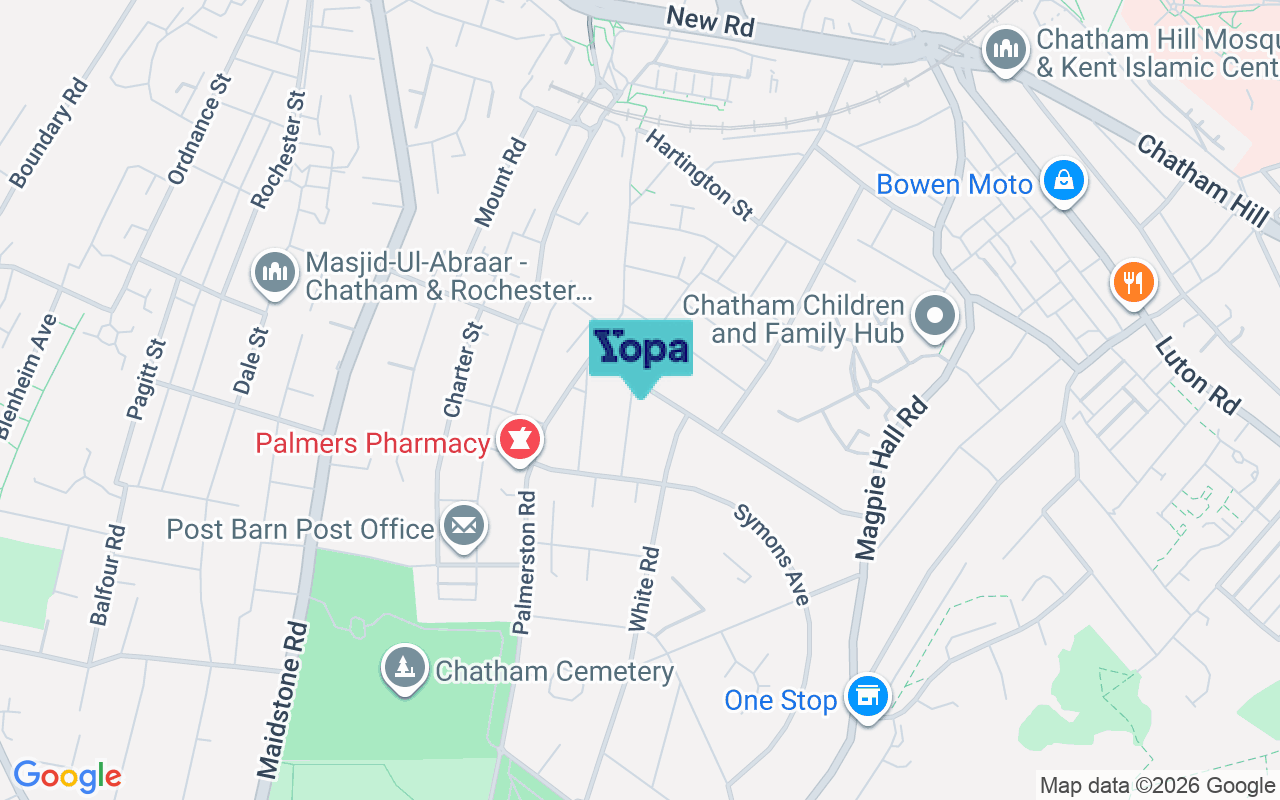 Map showing the location of ME4 5EZ