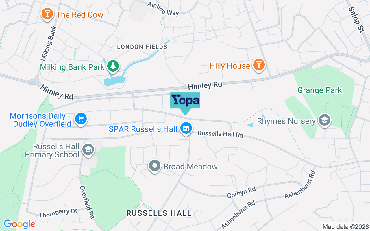 Map showing the location of DY1 2NJ