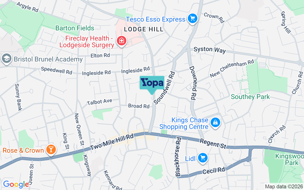 Map showing the location of BS15 1JP