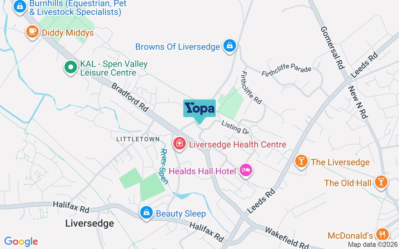Map showing the location of WF15 6ER