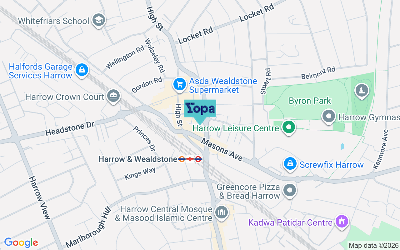 Map showing the location of HA3 5FH