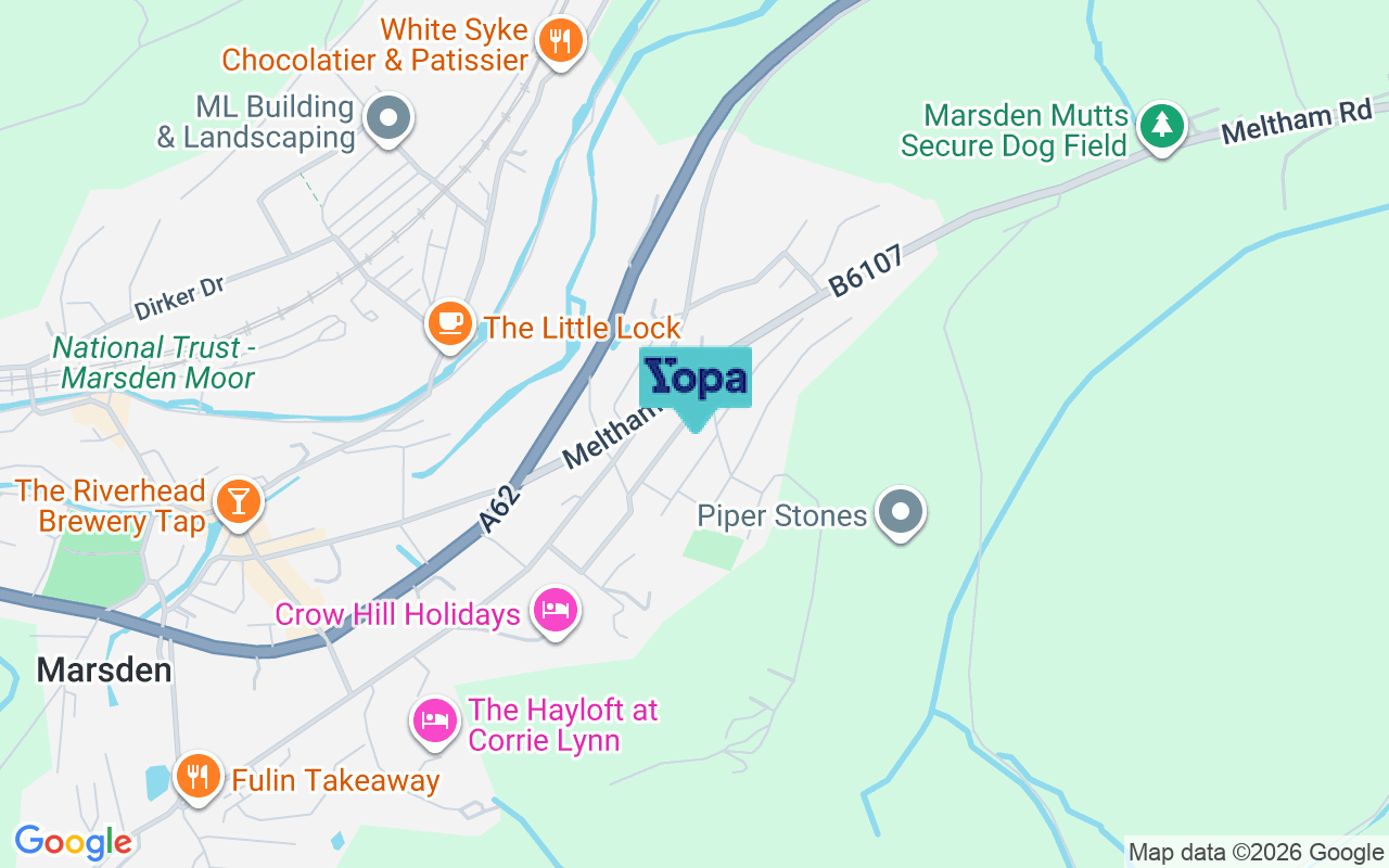 Map showing the location of HD7 6JX