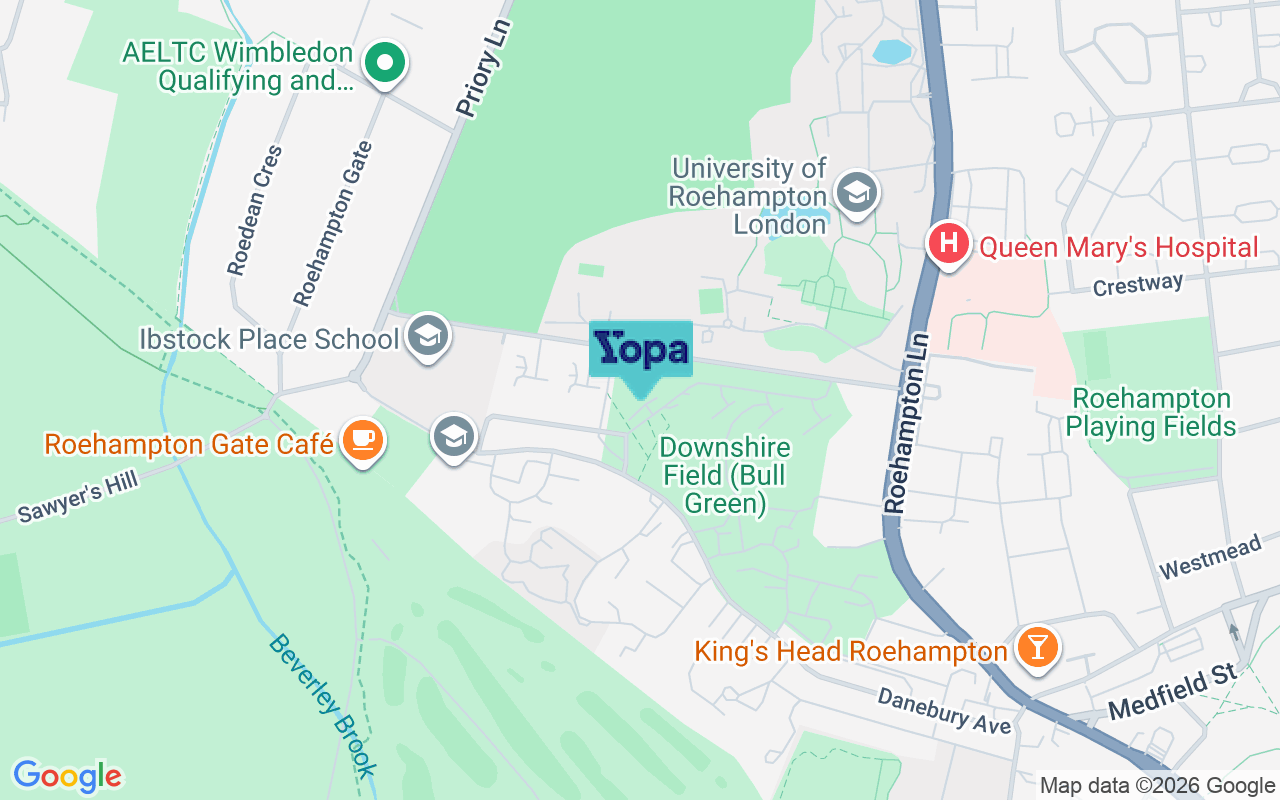 Map showing the location of SW15 4QD