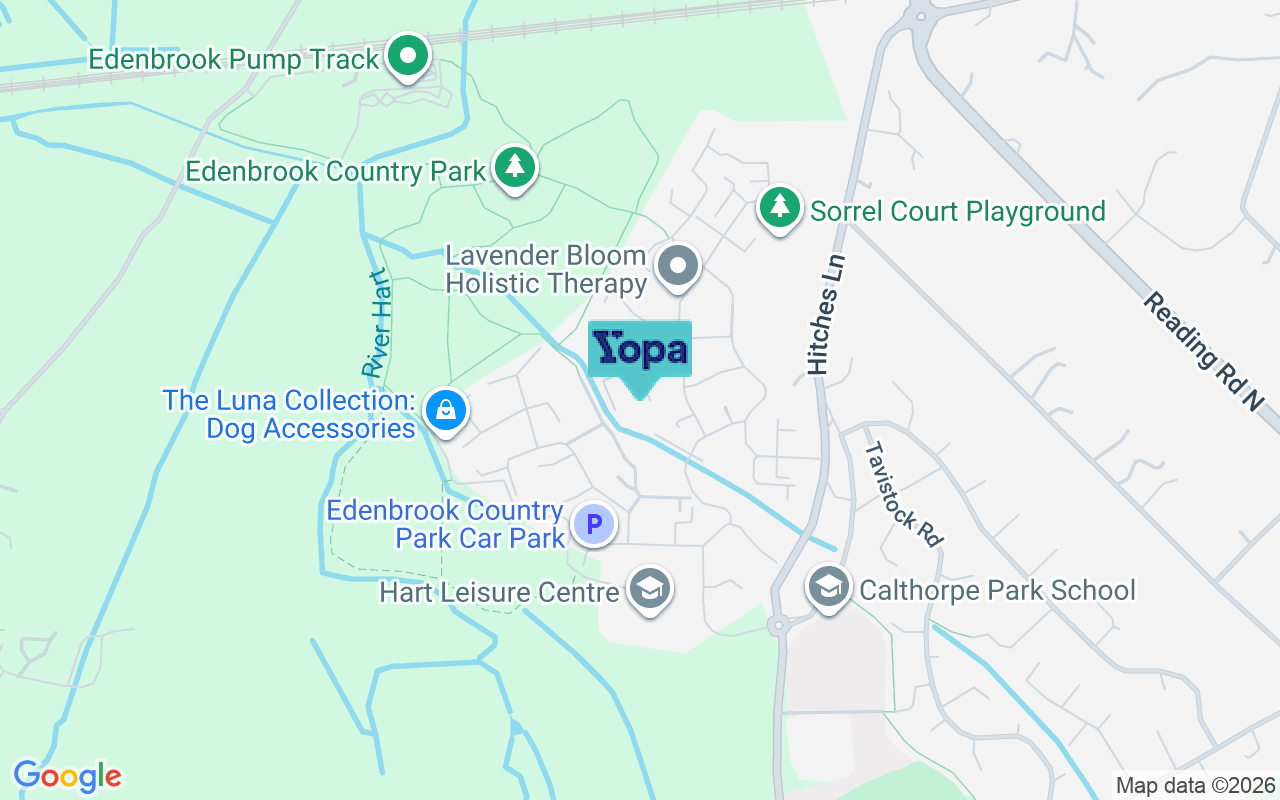 Map showing the location of GU51 5BS