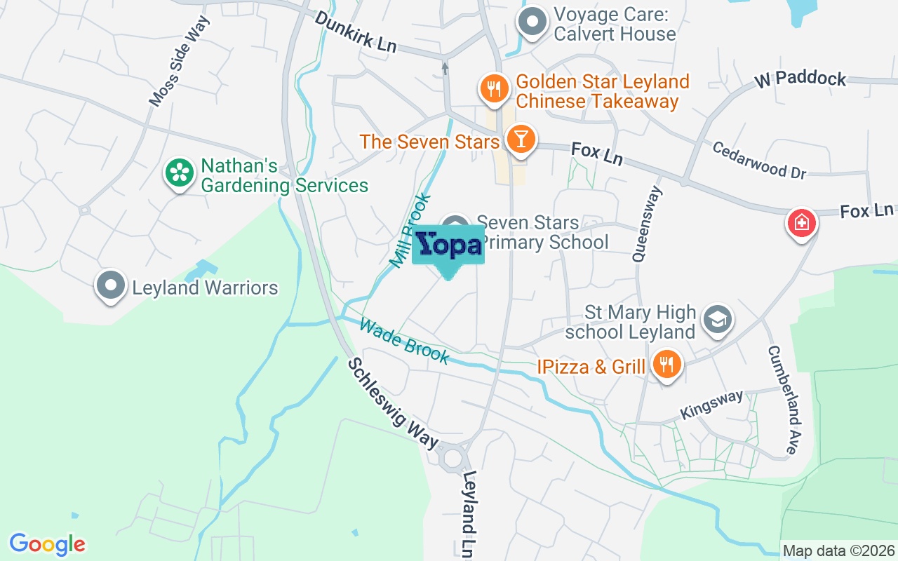 Map showing the location of PR25 1TD