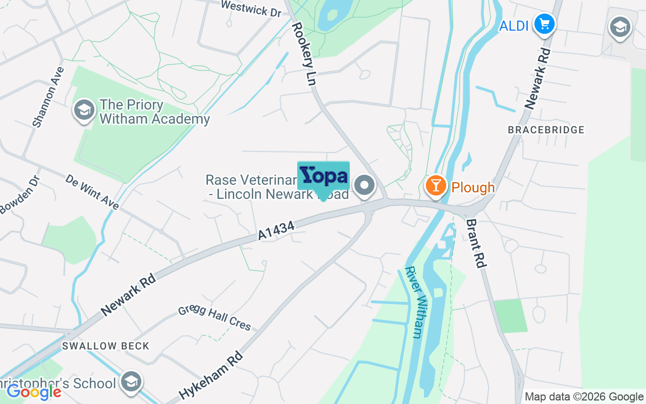 Map showing the location of LN6 8RT