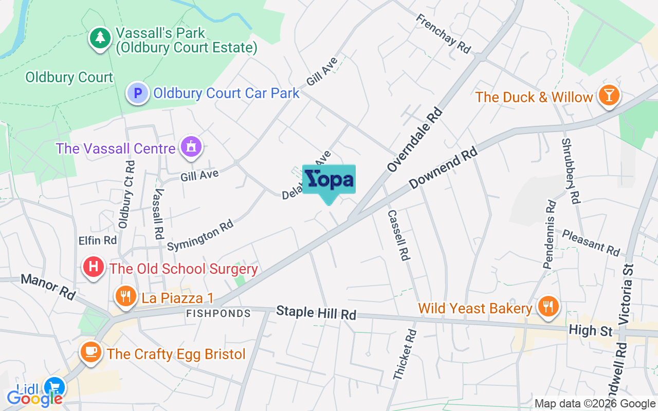 Map showing the location of BS16 5BF