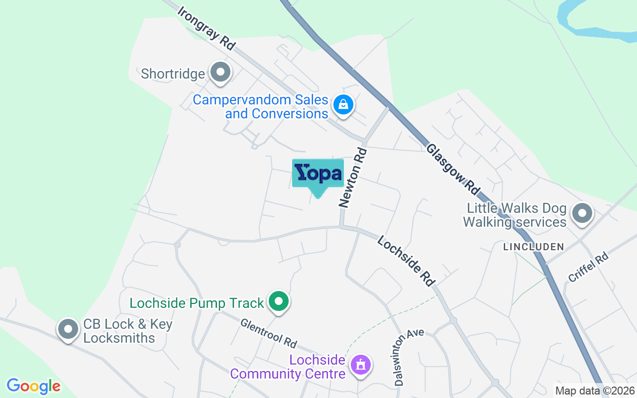 Map showing the location of DG2 0HQ