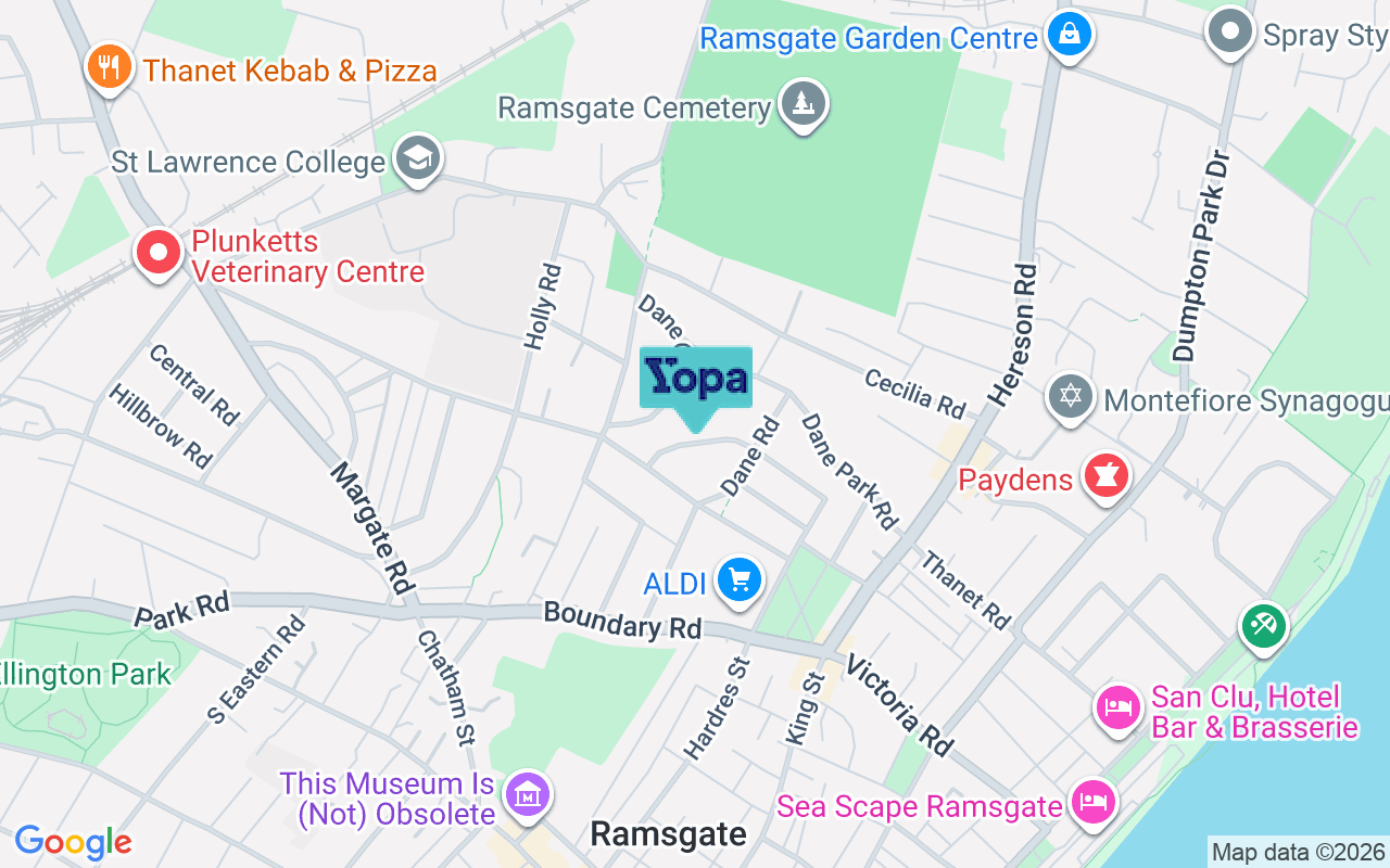 Map showing the location of CT11 7LD