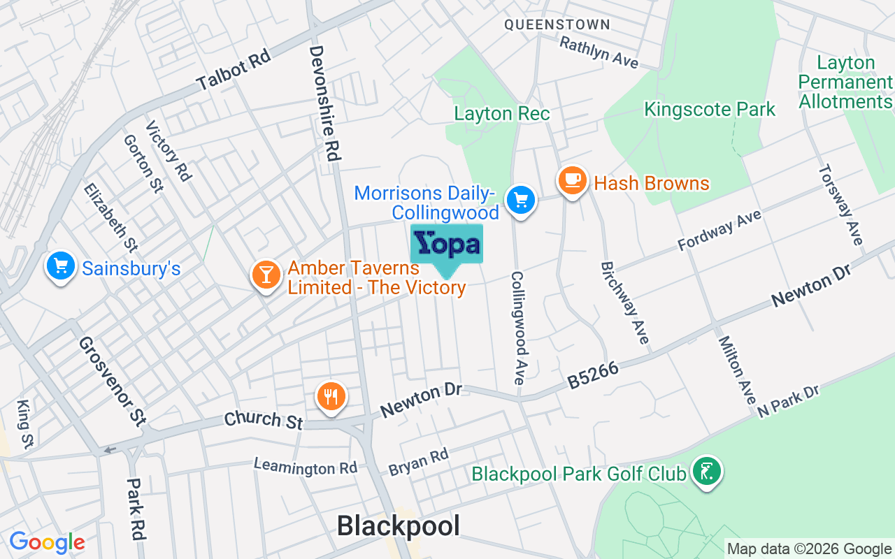 Map showing the location of FY3 8DQ