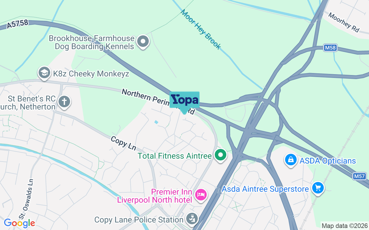 Map showing the location of L30 7QG