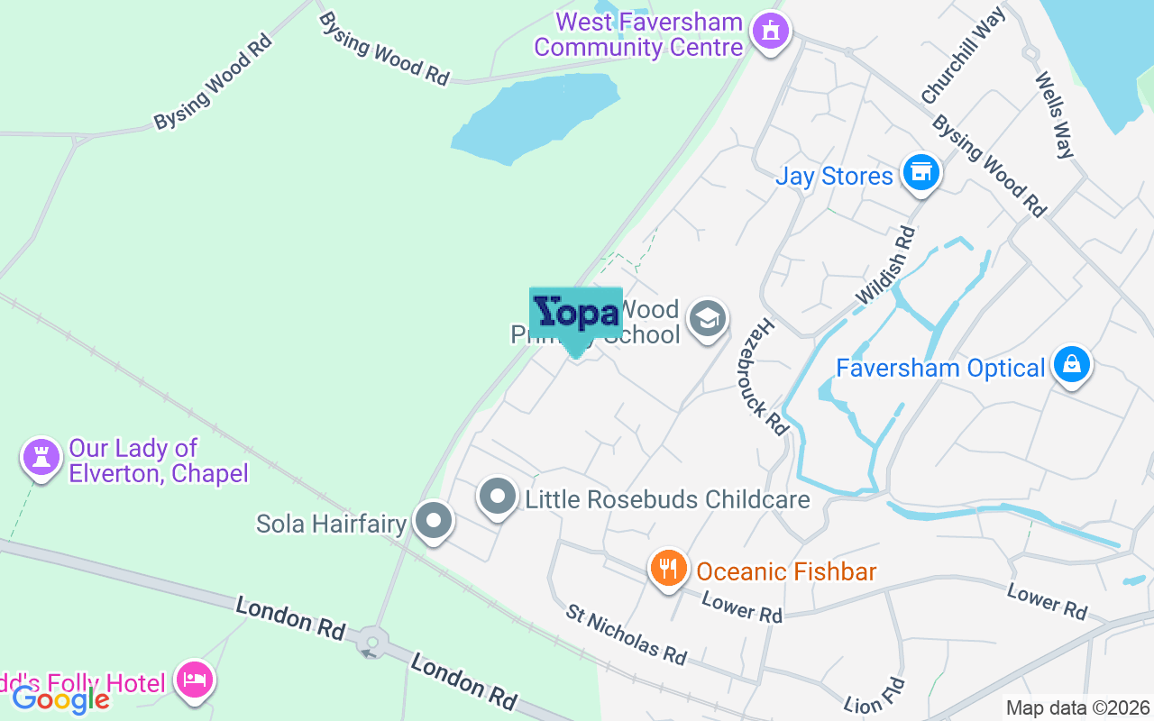 Map showing the location of ME13 7FZ