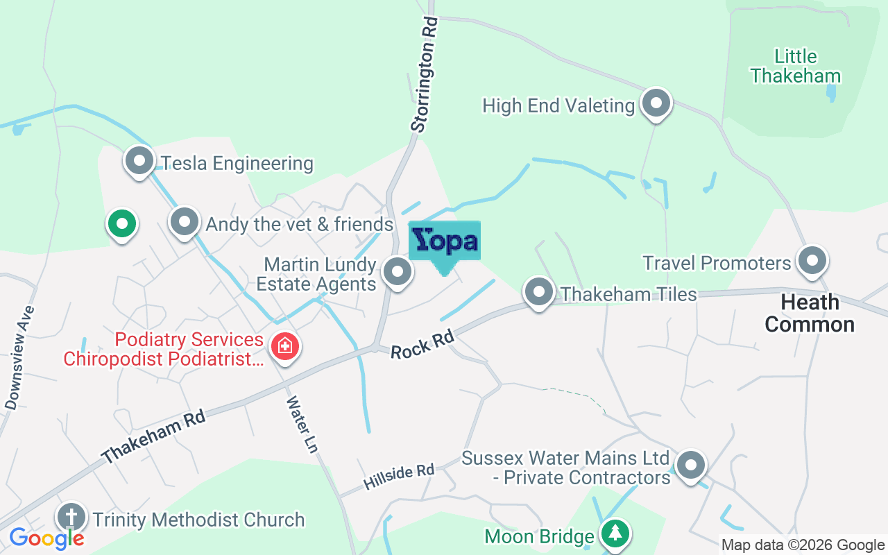 Map showing the location of RH20 3NB