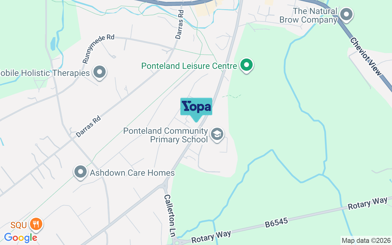 Map showing the location of NE20 9EX