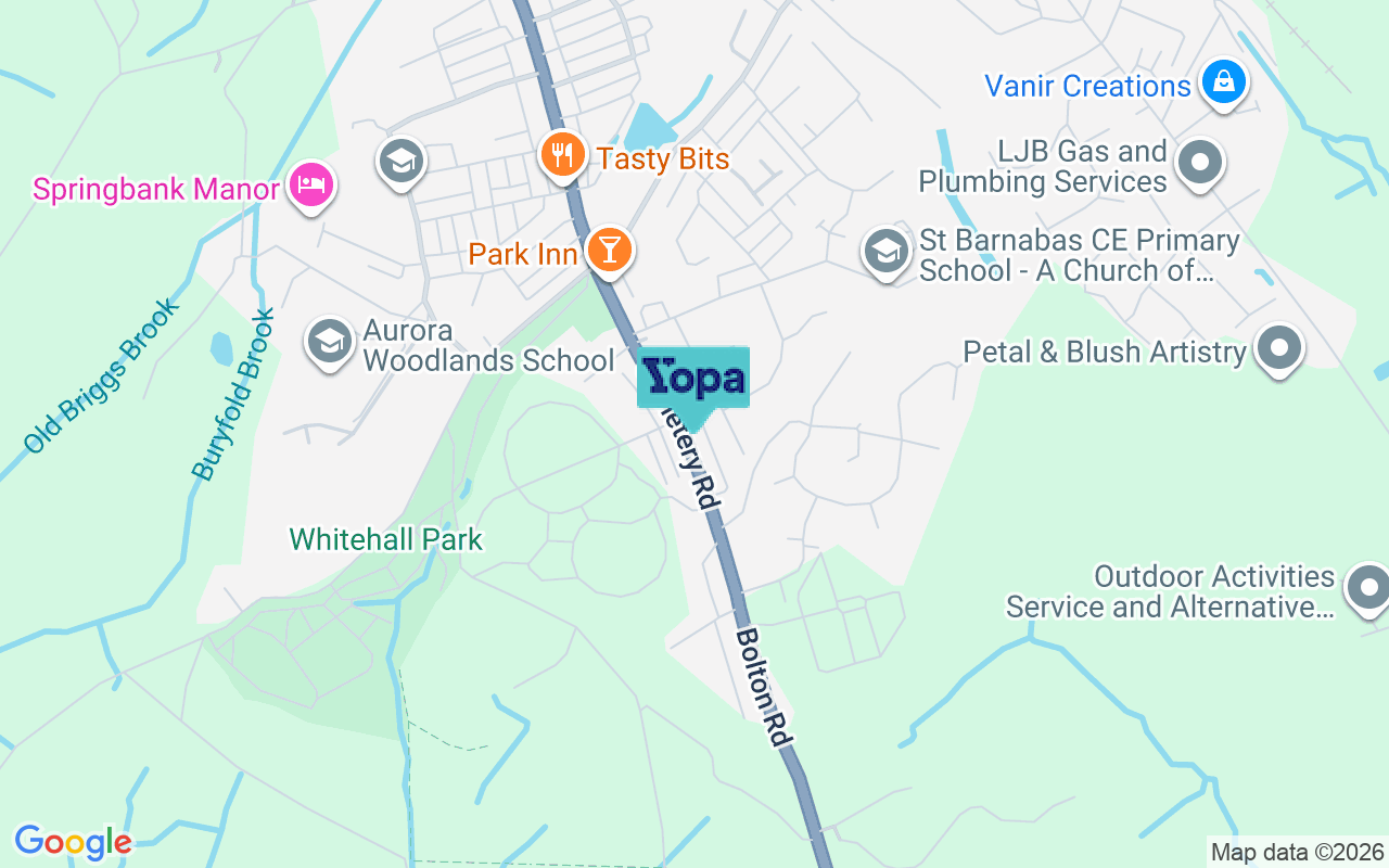 Map showing the location of BB3 2LZ
