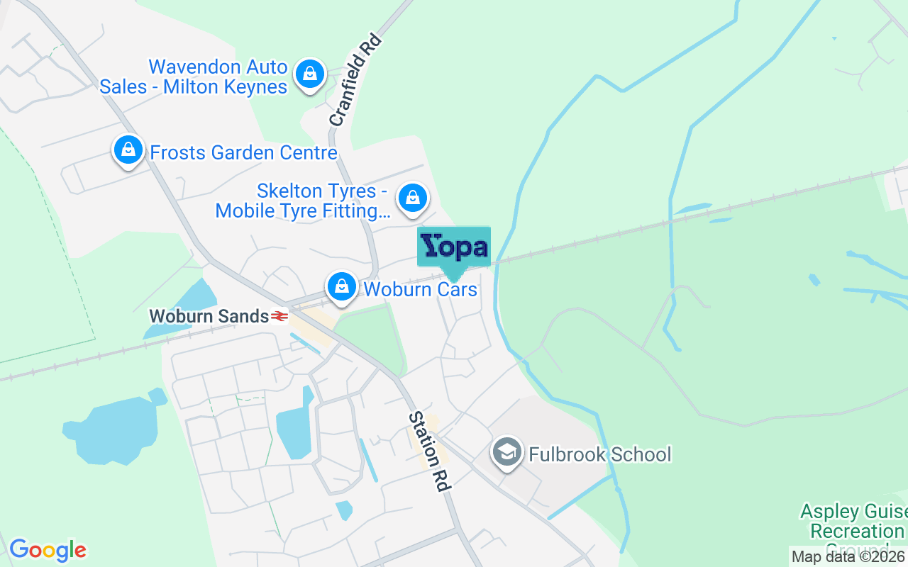 Map showing the location of MK17 8XG