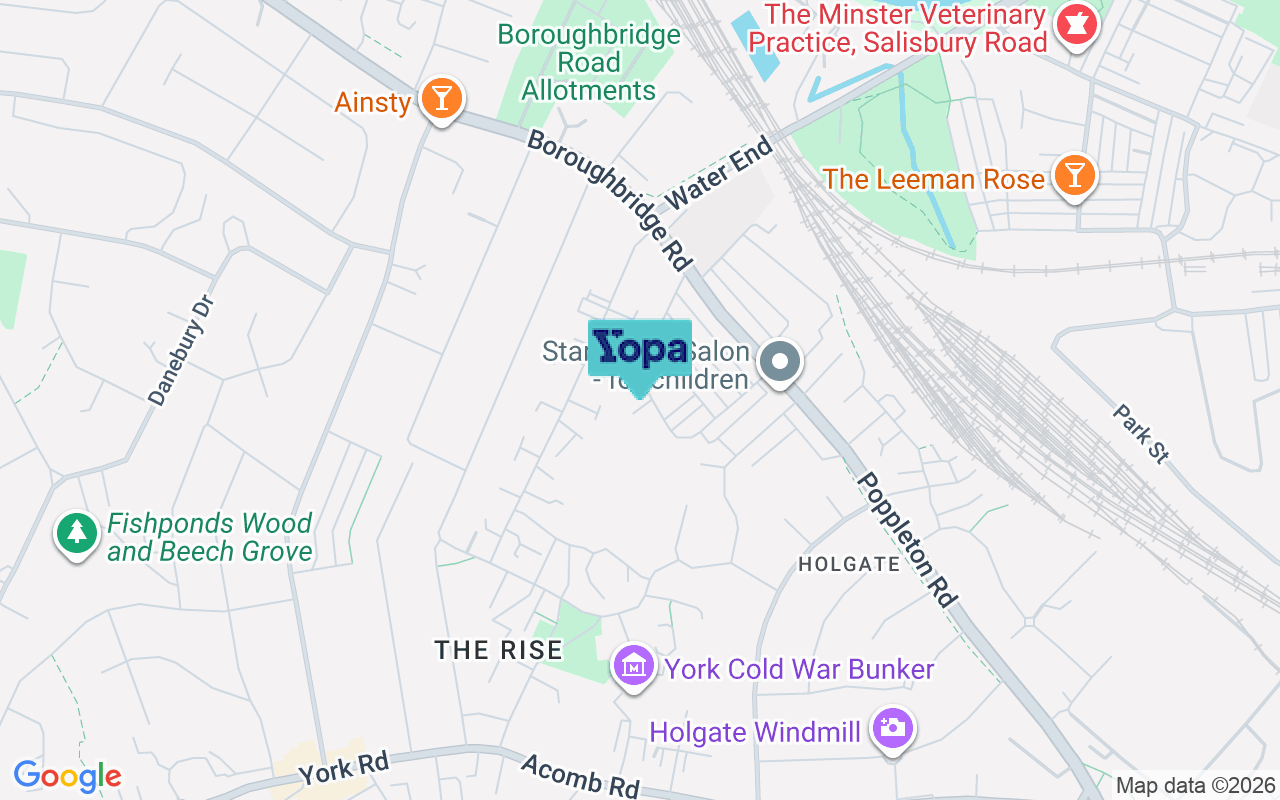 Map showing the location of YO26 4RU
