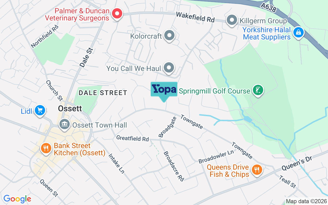Map showing the location of WF5 0QU