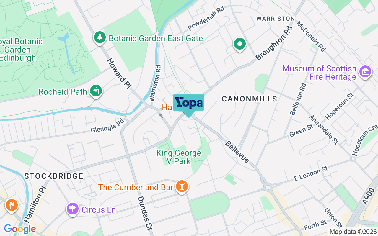 Map showing the location of EH7 4EN