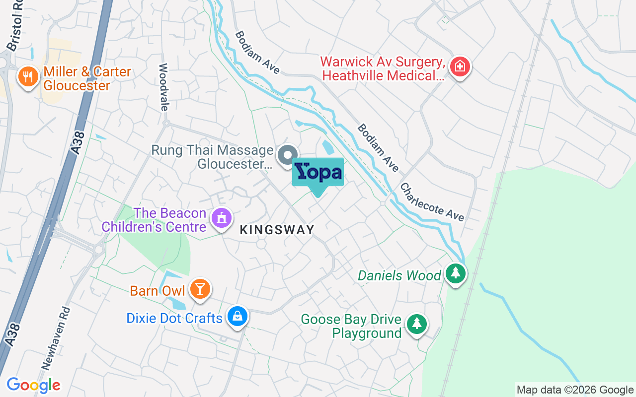 Map showing the location of GL2 2EZ