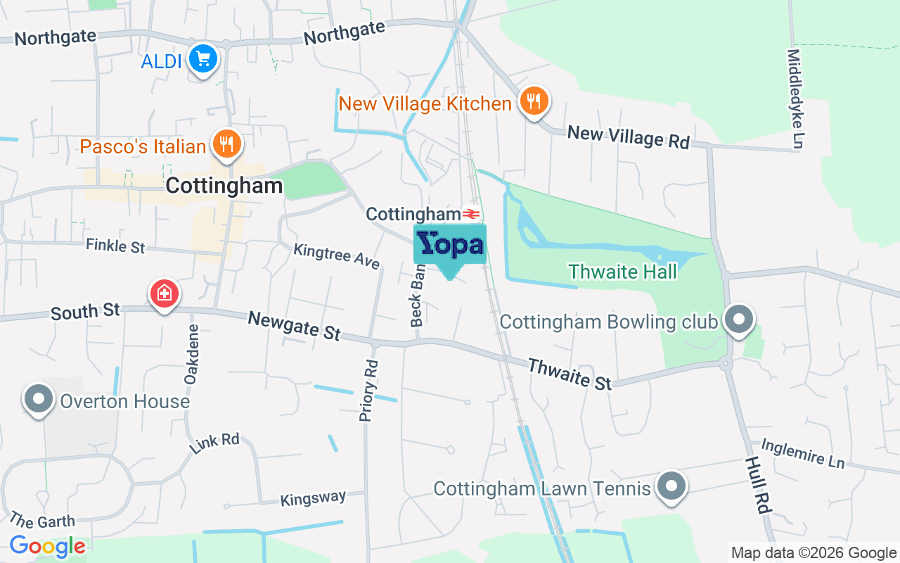 Map showing the location of HU16 4LJ