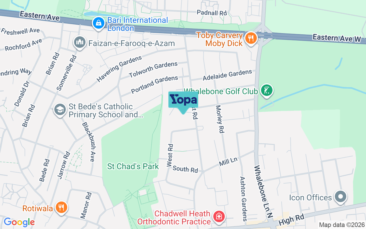Map showing the location of RM6 6XX