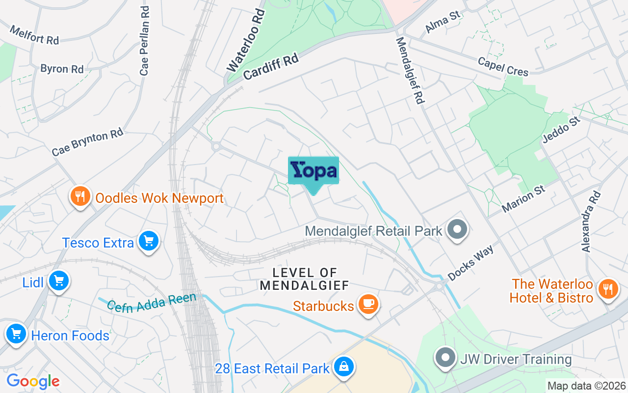 Map showing the location of NP20 2QB