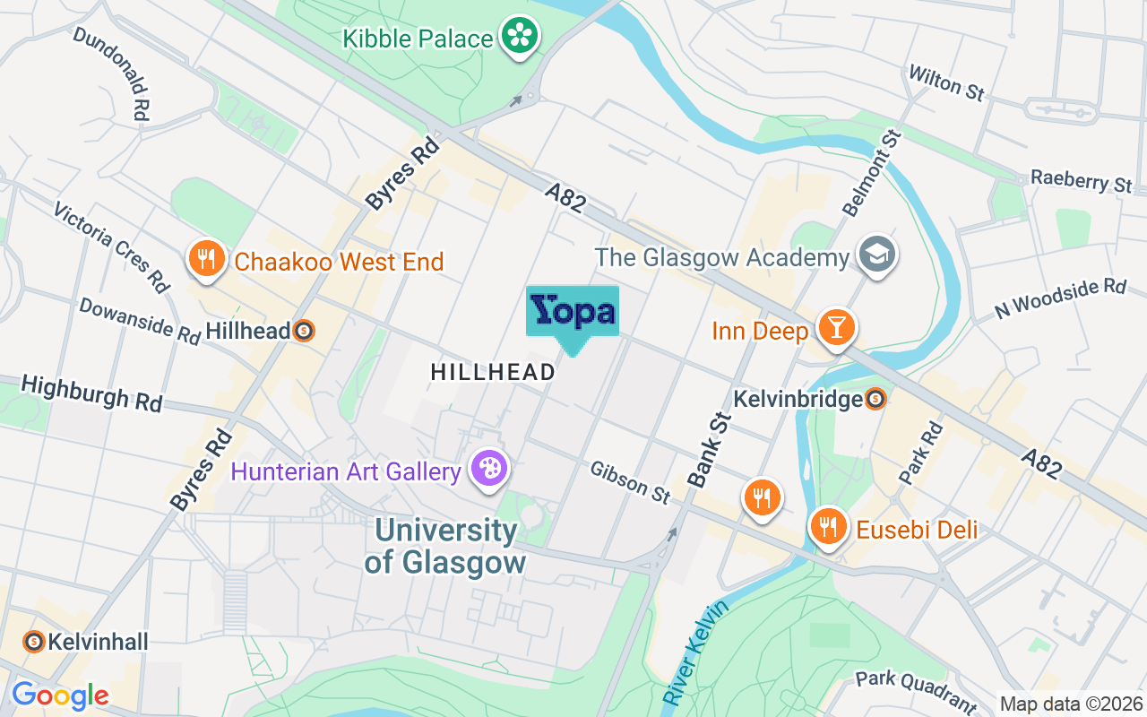 Map showing the location of G12 8PX