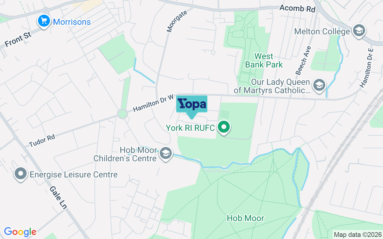 Map showing the location of YO24 4PA