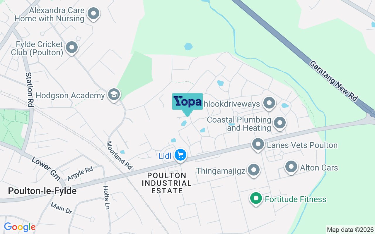 Map showing the location of FY6 7XP
