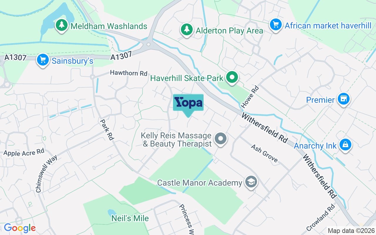 Map showing the location of CB9 9DN