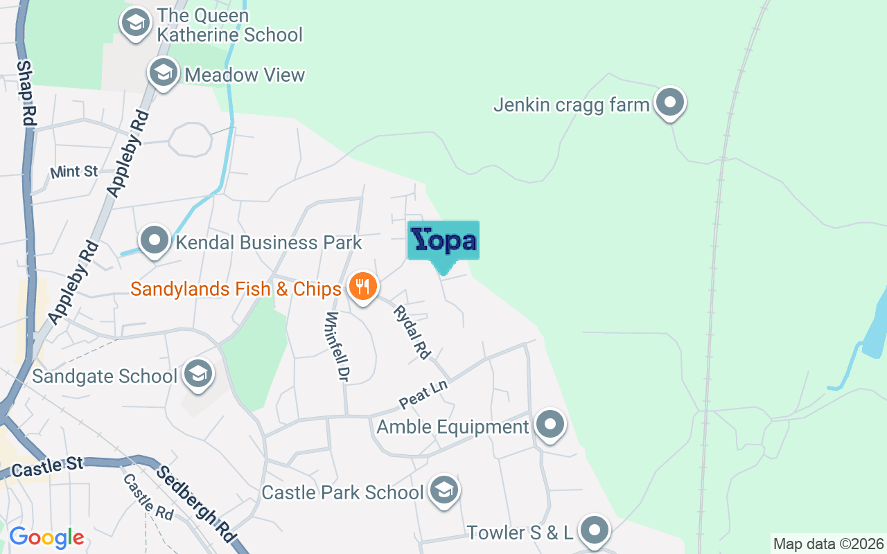 Map showing the location of LA9 6HN