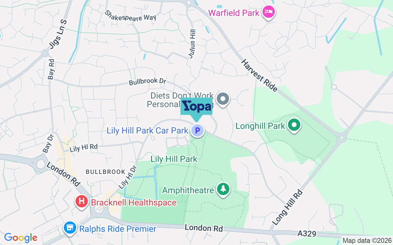Map showing the location of RG12 2RX
