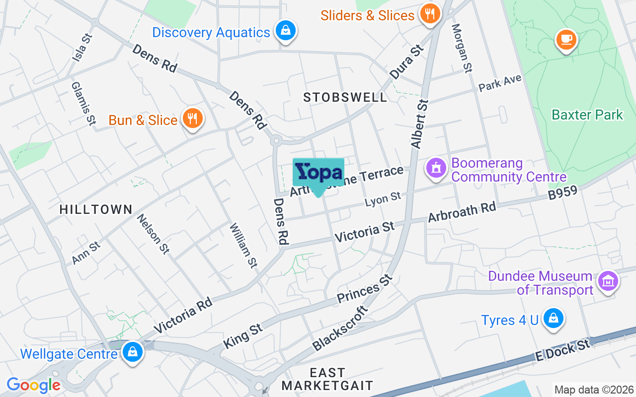 Map showing the location of DD4 6QZ