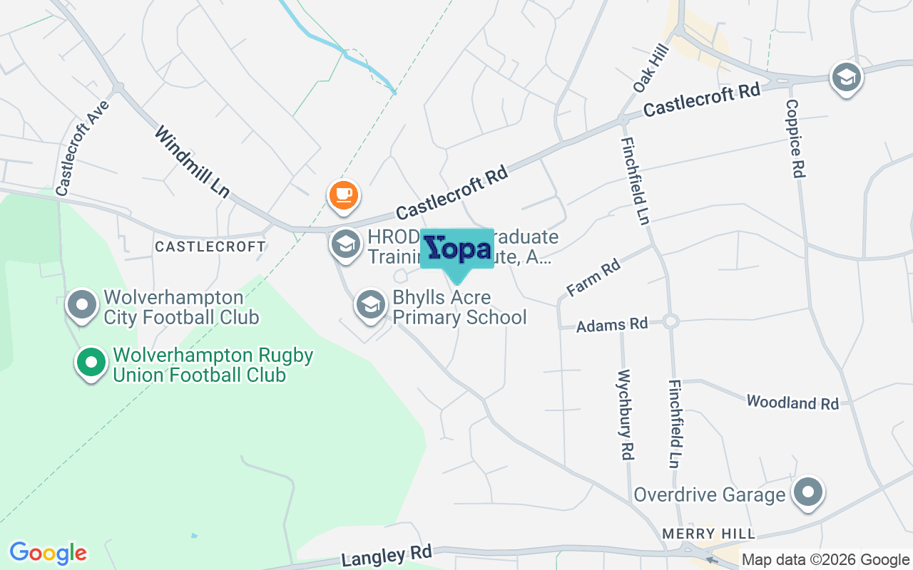 Map showing the location of WV3 8LR