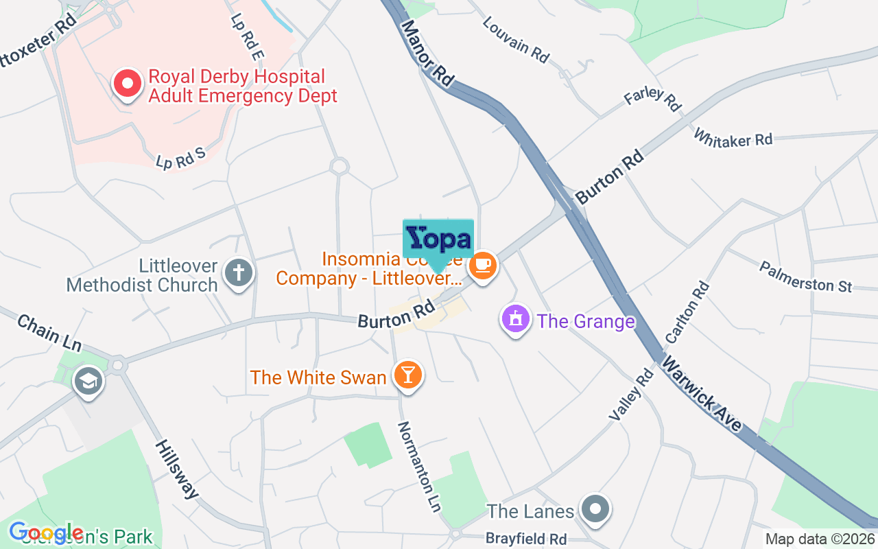 Map showing the location of DE23 6BE